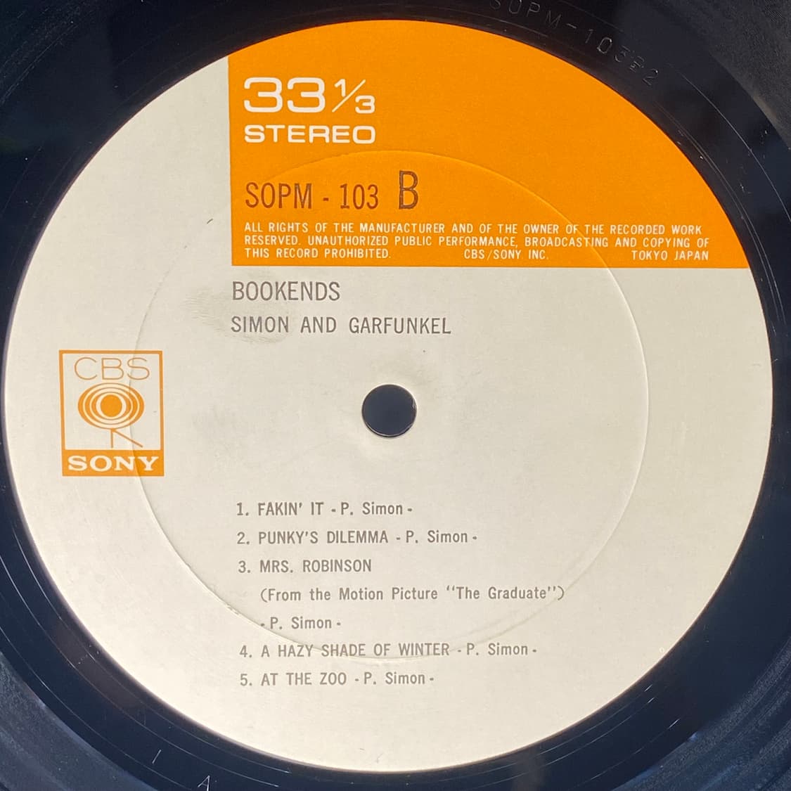 (중고LP-포크) Simon And Garfunkel -Bookends 상품이미지5