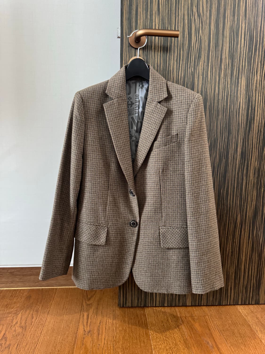 비비안 웨스트 우드 카키 체크 블레이저 상품이미지3