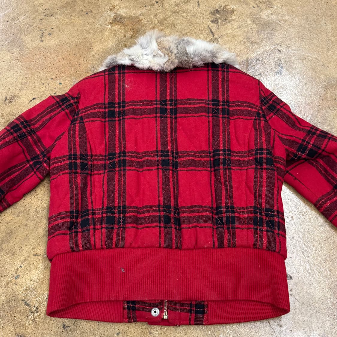 엠엘비 레드 체크 양털 카라 자켓 90 상품이미지4