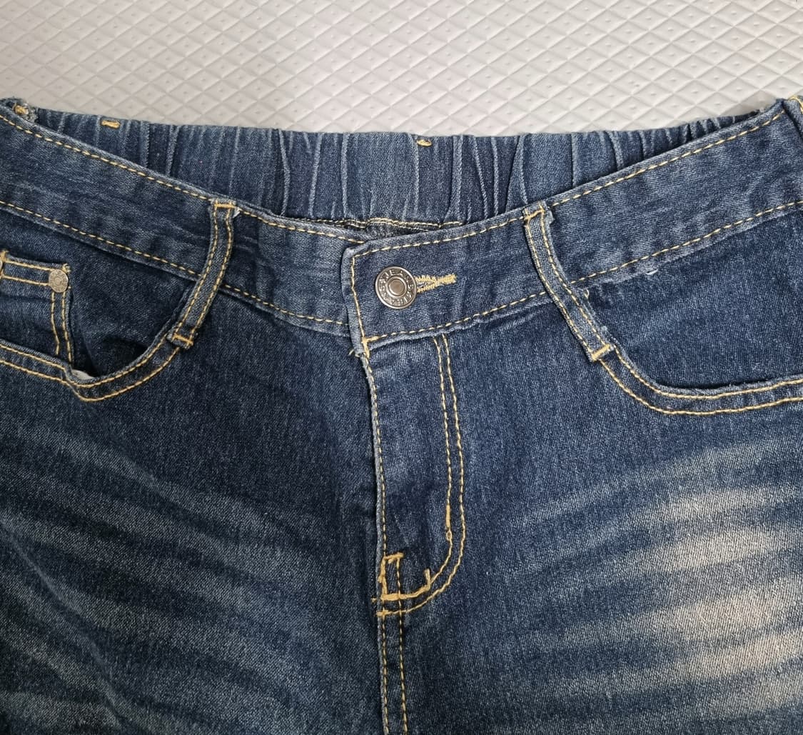 밑단컷팅 데님 팬츠(L) 상품이미지4