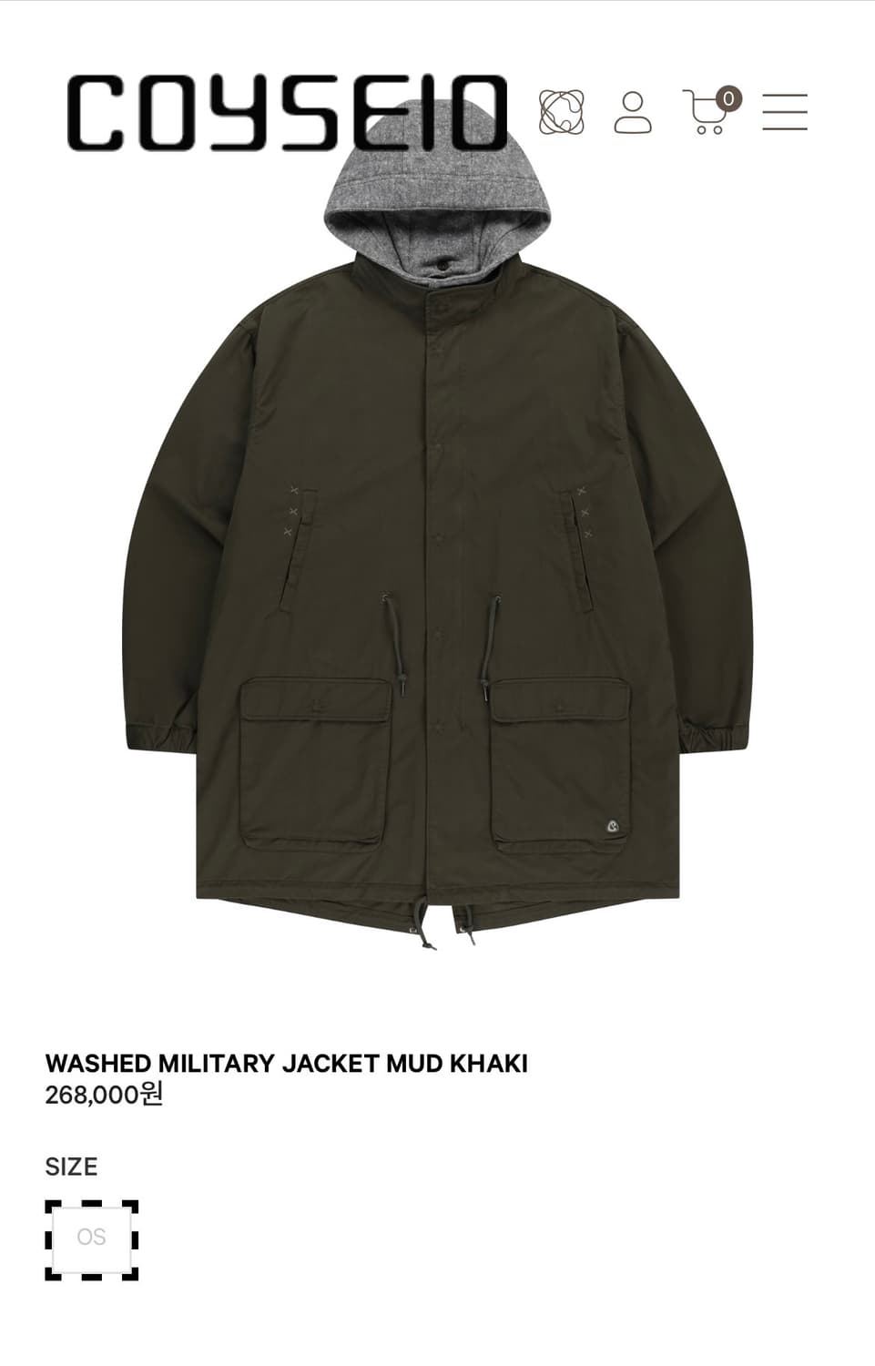 코이세이오 야상 카키 상품이미지1