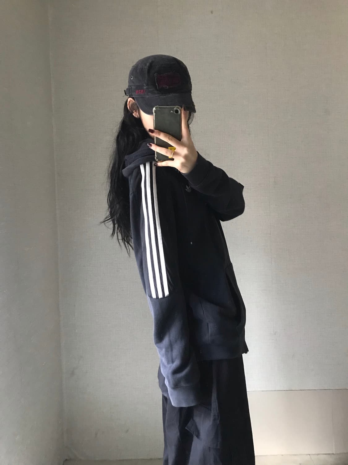 아디다스 블랙 투웨이 후드집업 상품이미지3