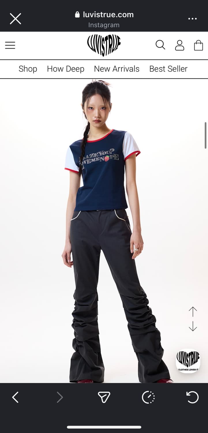 러브이즈트루 IM FRILL SHIRRING PANTS(CHARCOAL) 상품이미지4