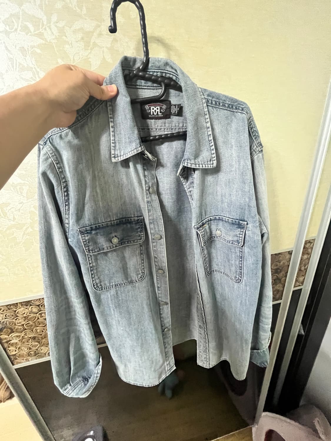 더블알엘 데님셔츠 m 상품이미지1