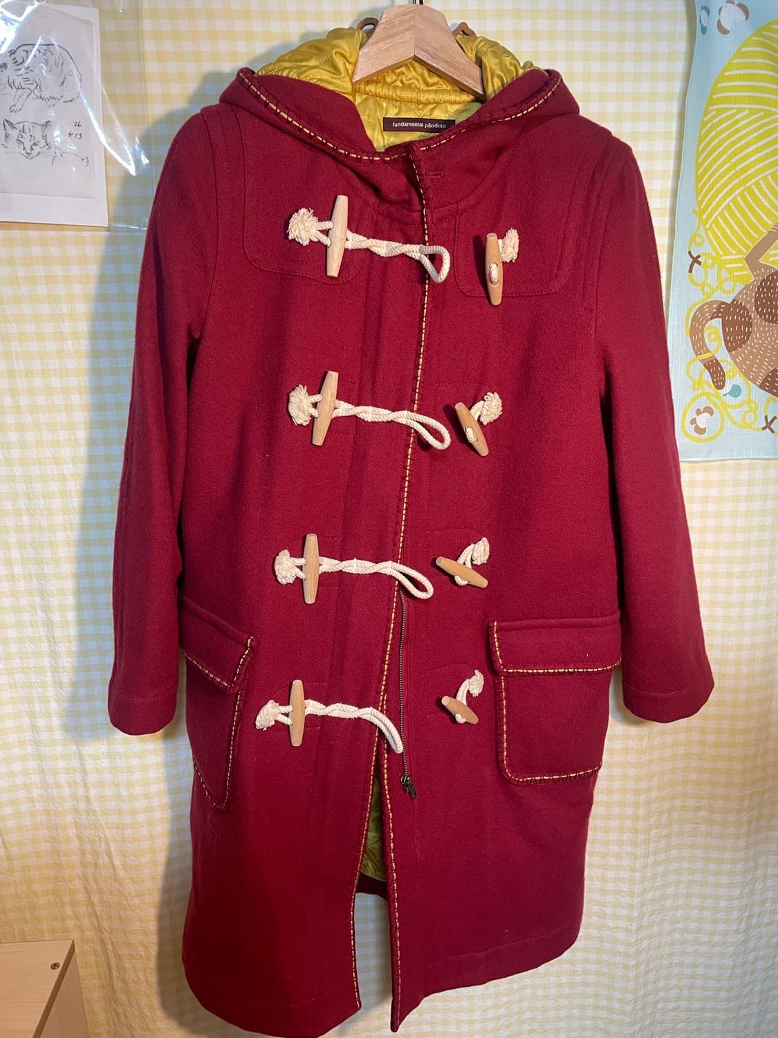 벽돌레드 떡볶이 울코트  (90%울) 상품이미지1