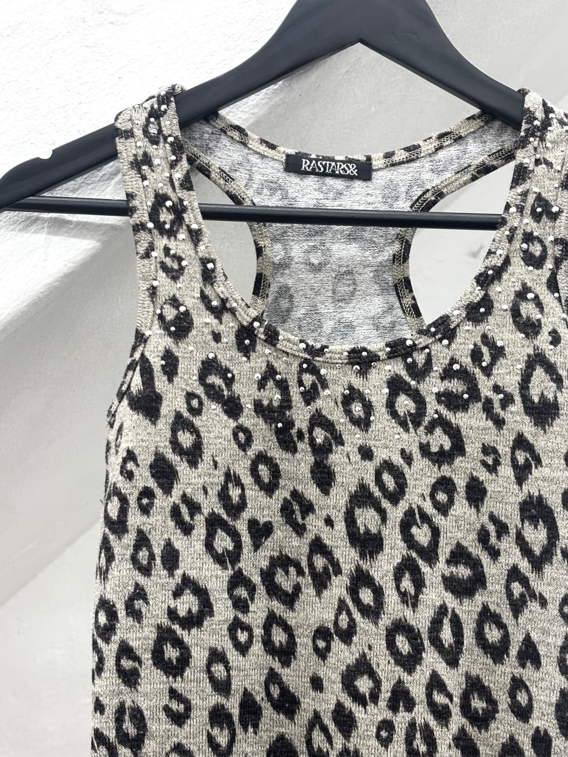 Stud detail leopard gal tank  상품이미지6