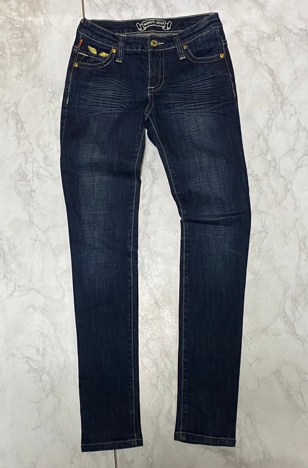 로빈슨진 금장자수 여성 청바지 스키니 여성 27 인치 상품이미지2