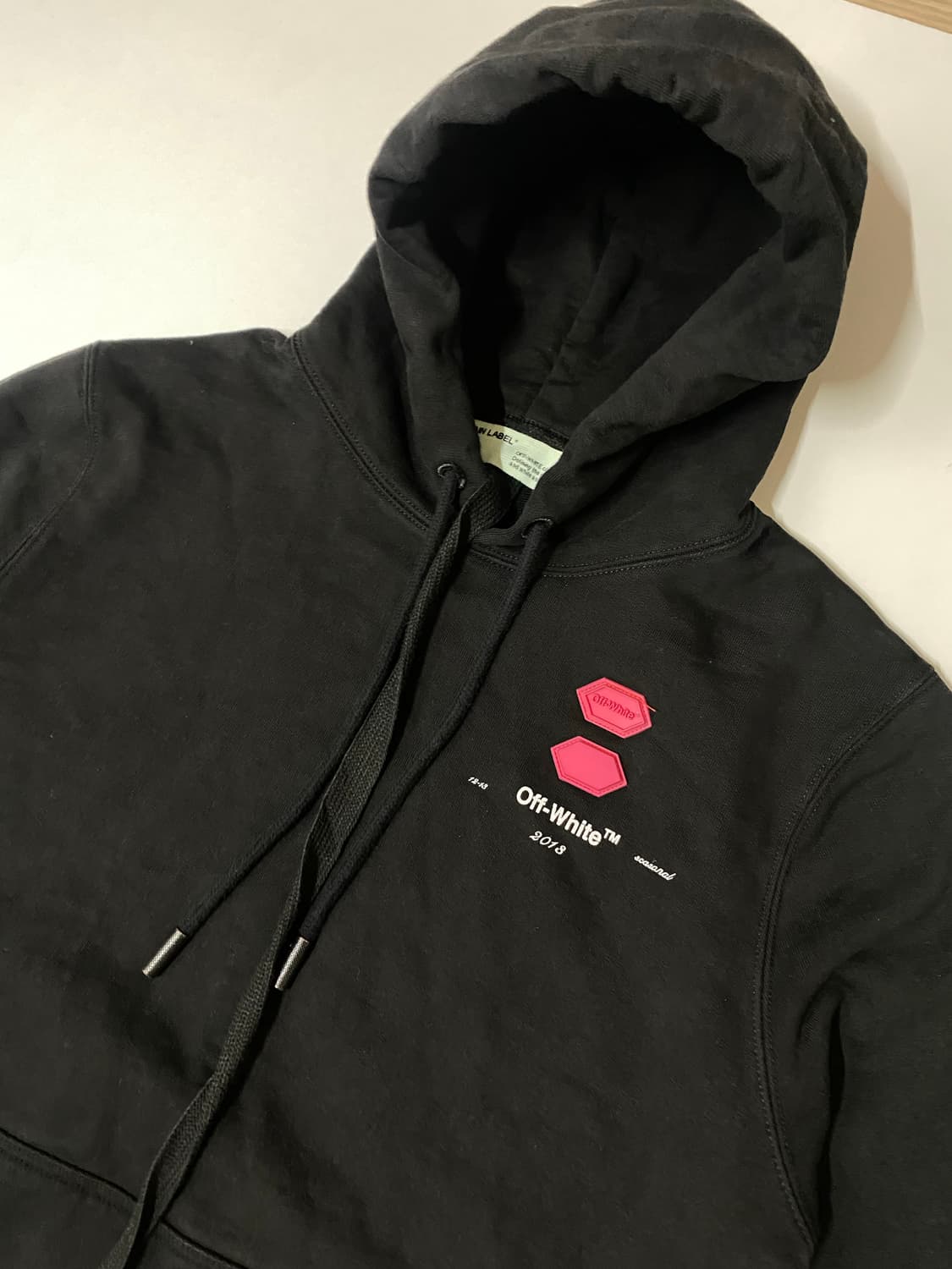 오프화이트 2018 블랙 후드티 L사이즈 상품이미지2