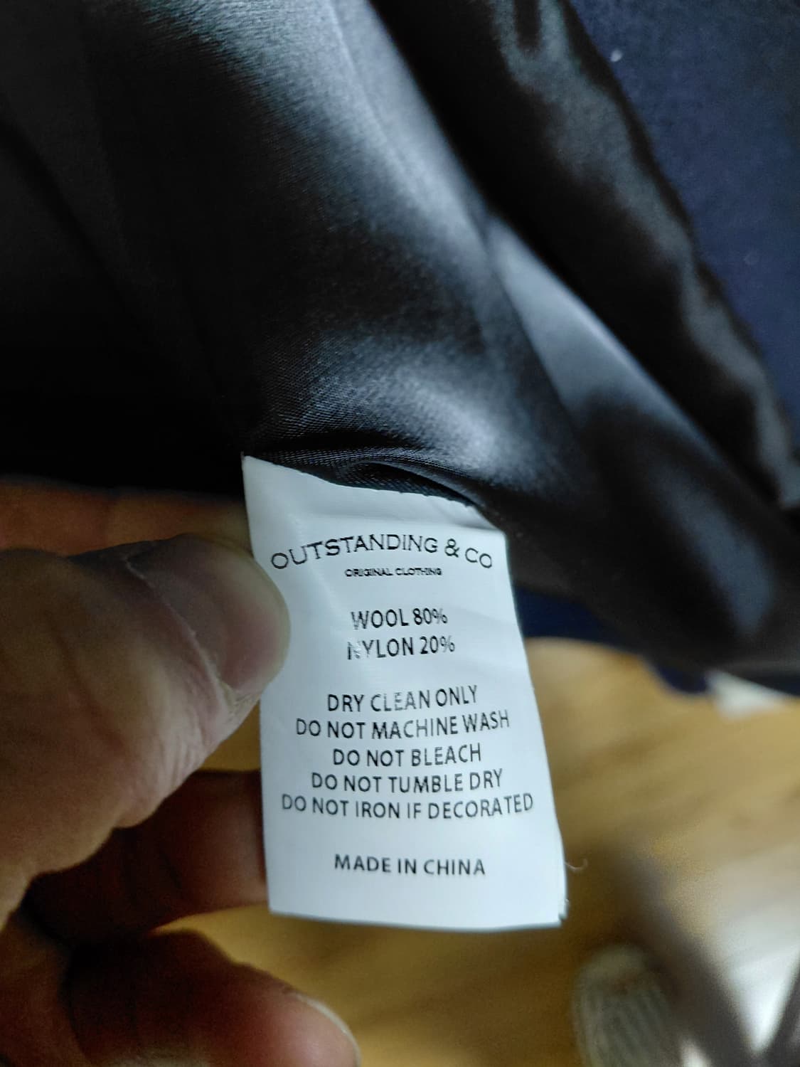 아웃스탠딩 발마칸 코트 네이비 M 상품이미지4