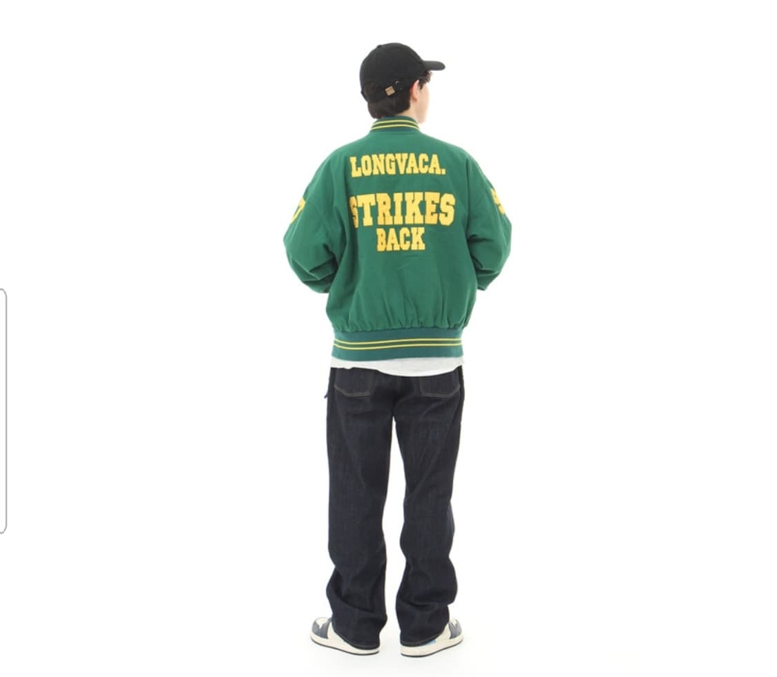 롱바케 바시티 MASTER DEEP GREEN VARSITY JACKET 상품이미지7