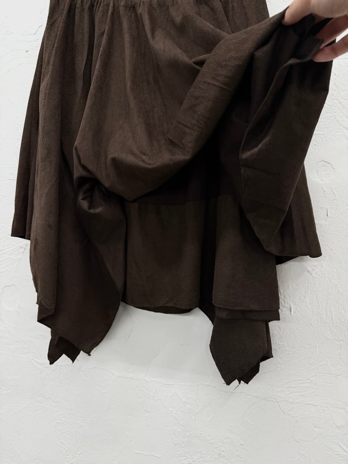 raw edge 레이어드 비대칭 스커트 상품이미지3