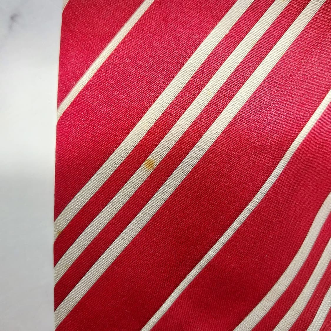 버버리 면·실크 레드 스트라이프 넥타이 9.1cm A~B등급 K2131 상품이미지8