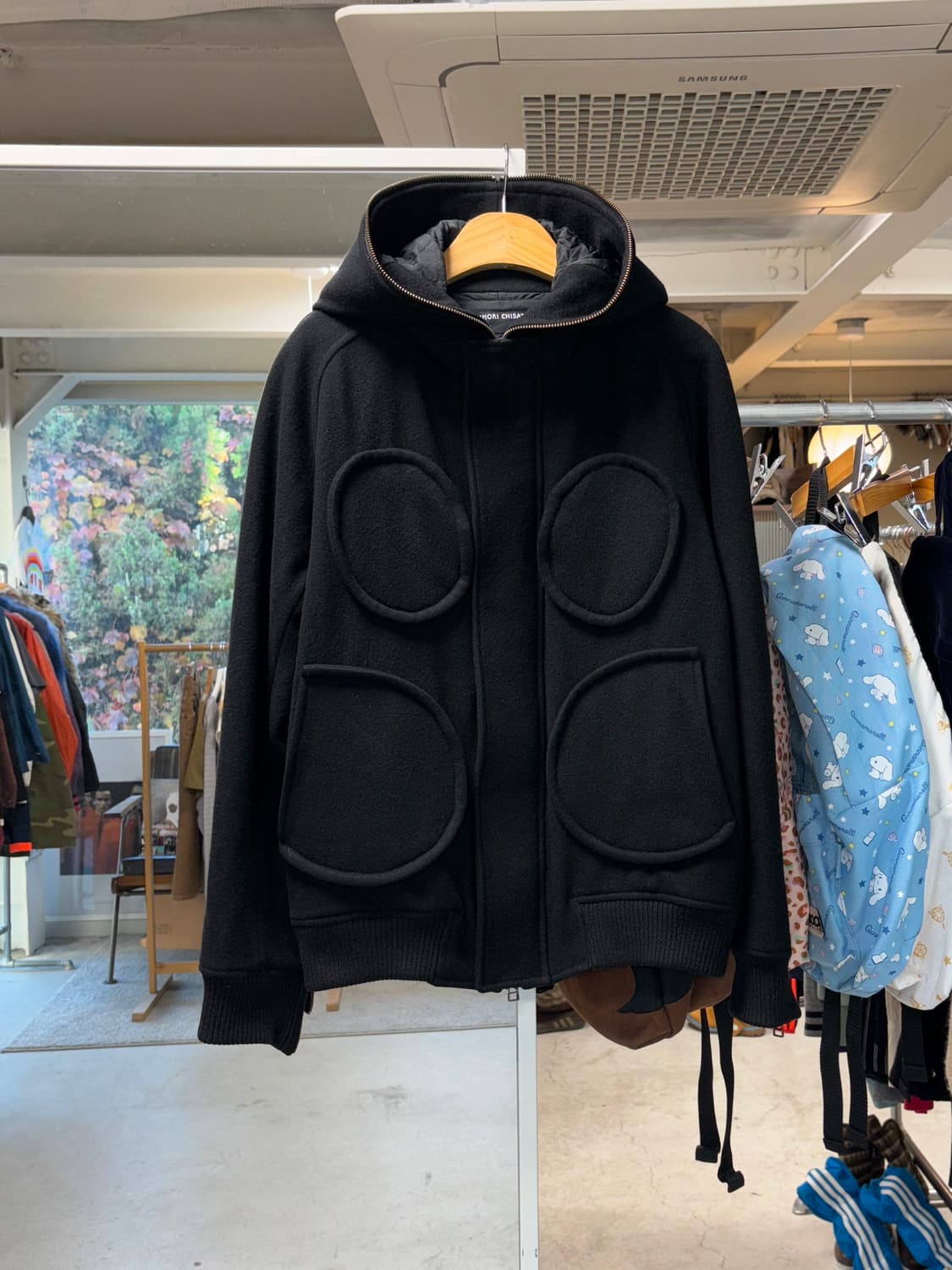 츠모리 치사토 울 후드집업 자켓 상품이미지1