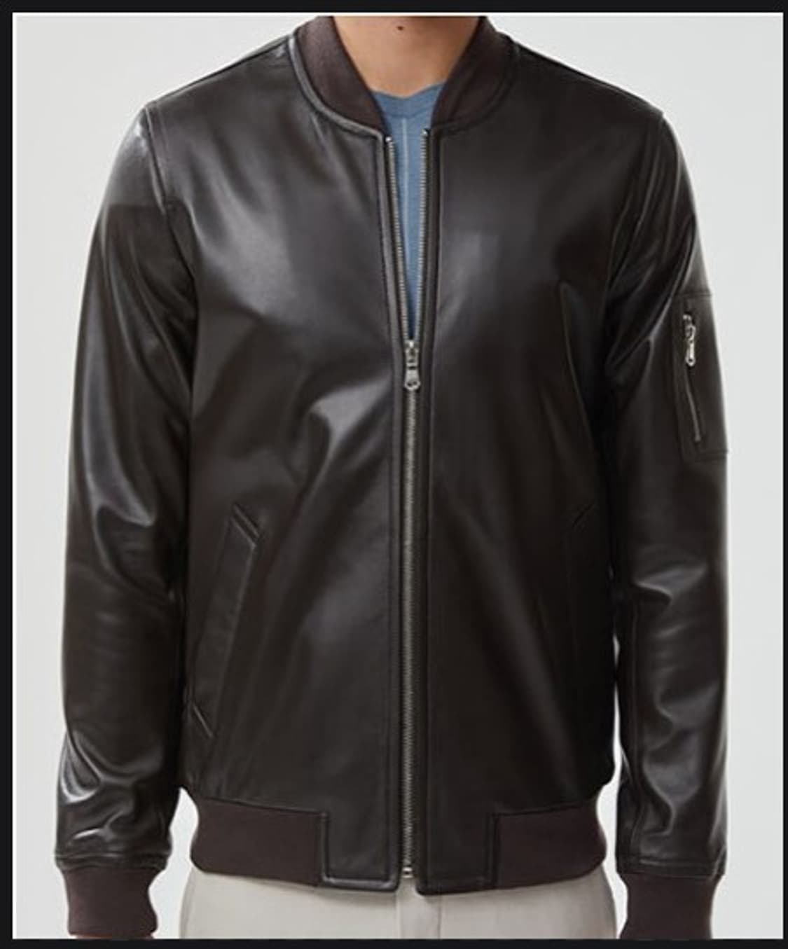 95 / 양가죽 MA-1 블루종 봄버자켓/와양330 상품이미지5