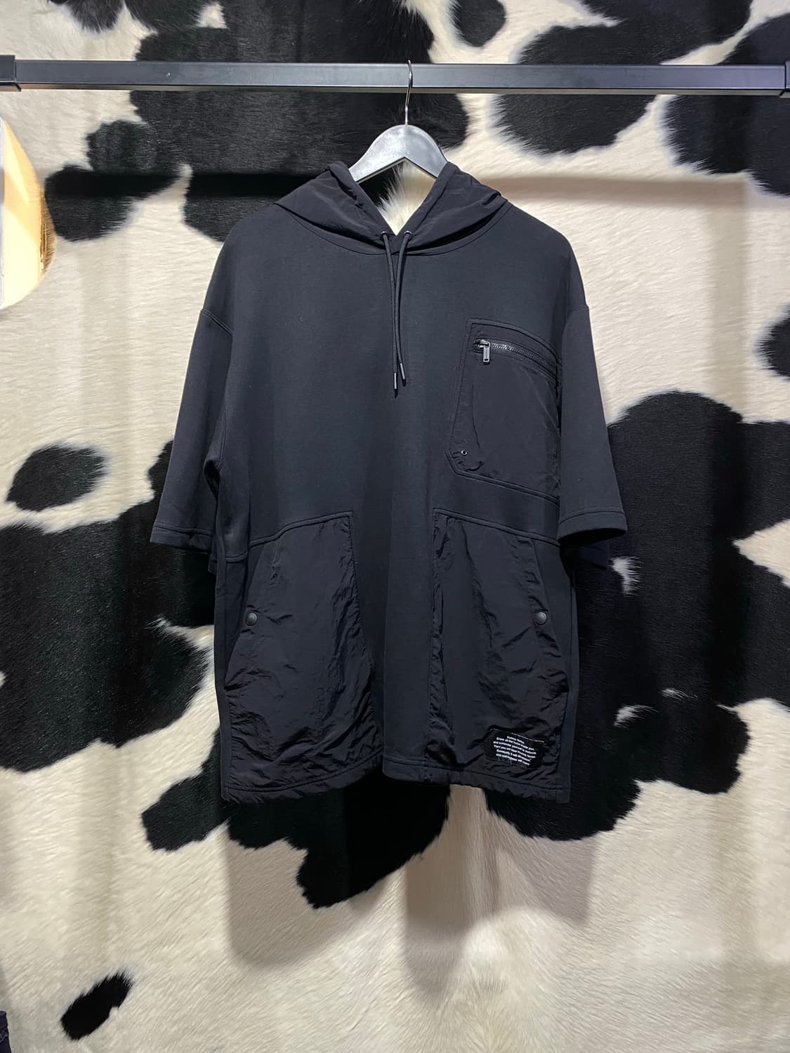 Gu x undercover 나일론 배색 반팔후드티 상품이미지2