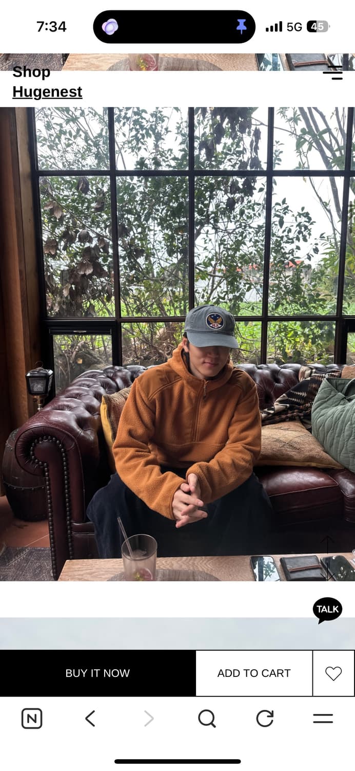 새제품 정가6 휴즈네스트 후리스 반집업 블랙 L (105) 상품이미지4