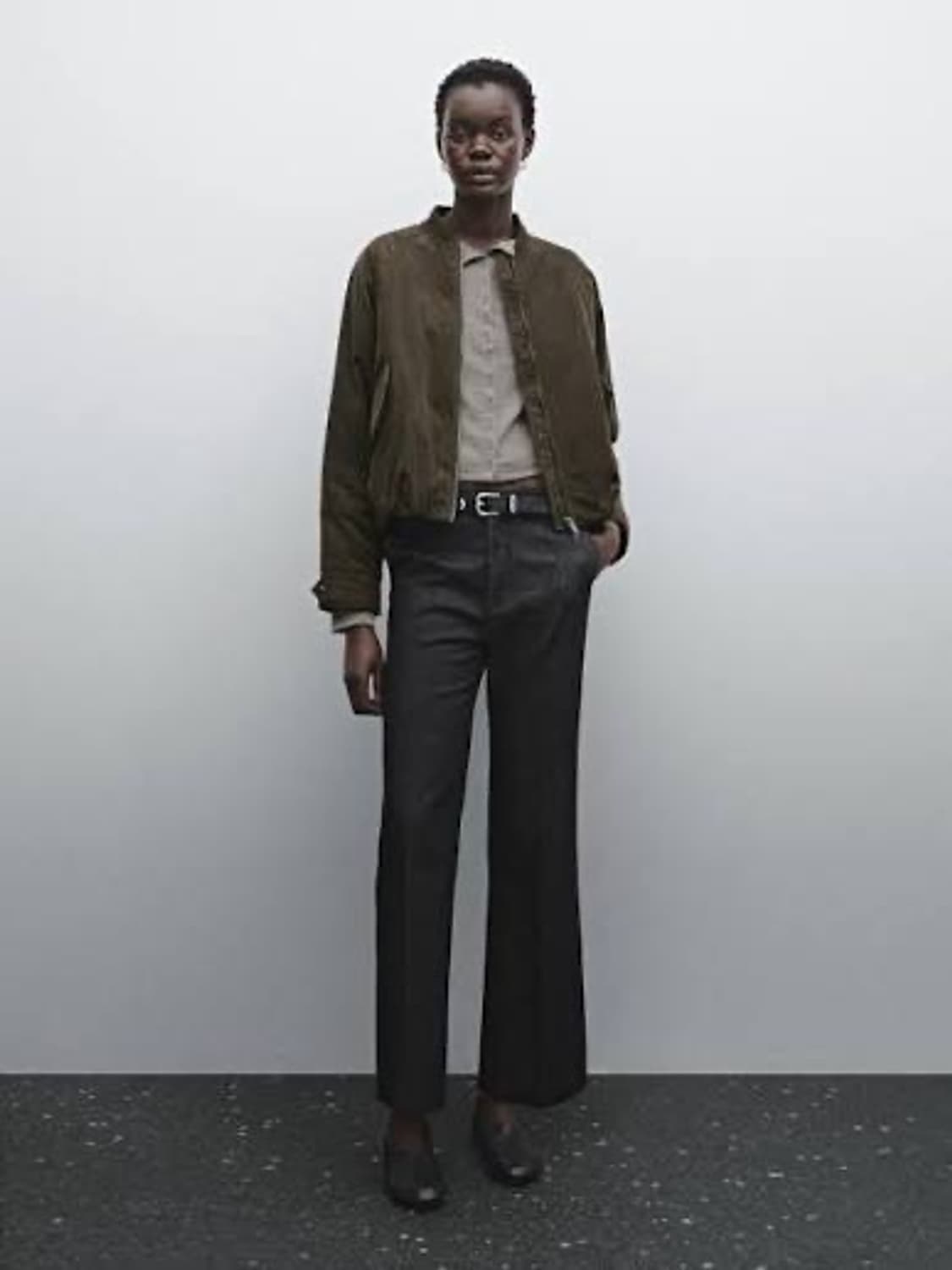 새상품) massimo dutti 코듀로이 퀼팅 봄버자켓 S 상품이미지2