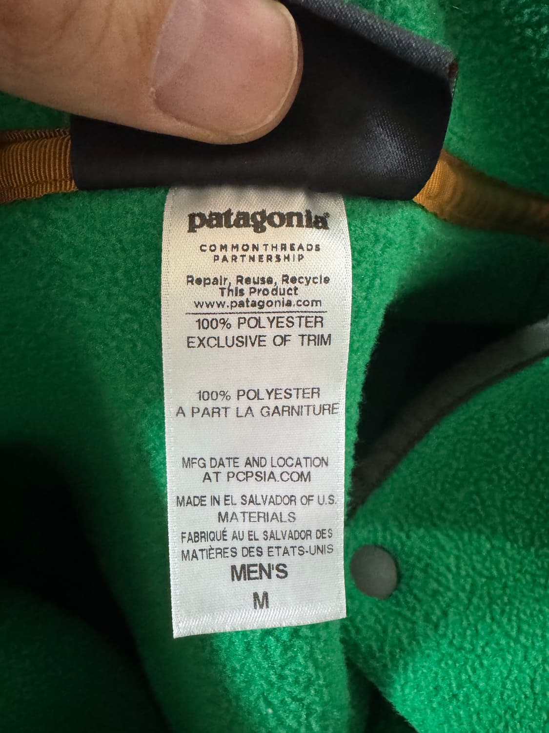 M 파타고니아 신칠라 그린/그레이 상품이미지5