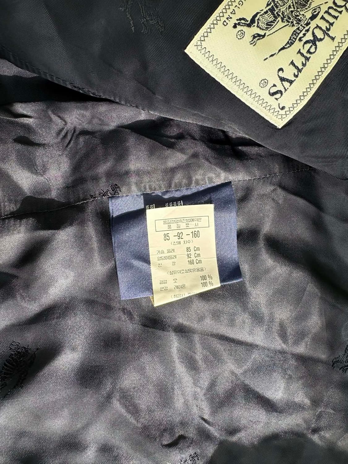 버버리 프로섬 블랙 크레스트 와펜 투버튼 울 블레이져 상품이미지5