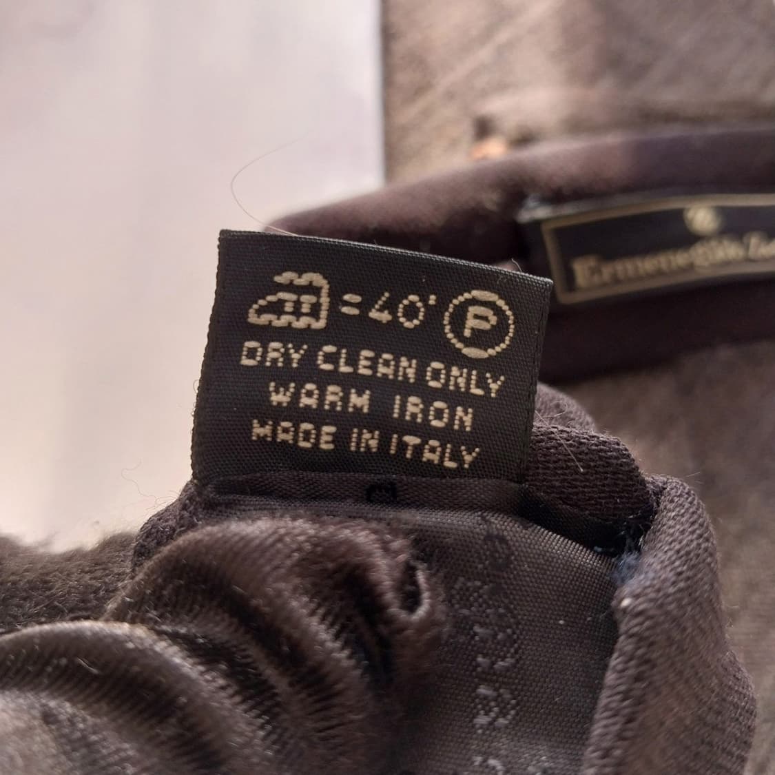 제냐 울 실크 브라운 솔리드 넥타이 8.7cm A+등급 K1816
 상품이미지10