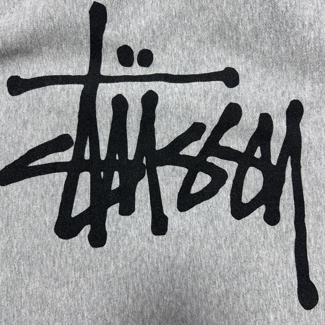 스투시 스탁로고 그레이 후드(S) 상품이미지6