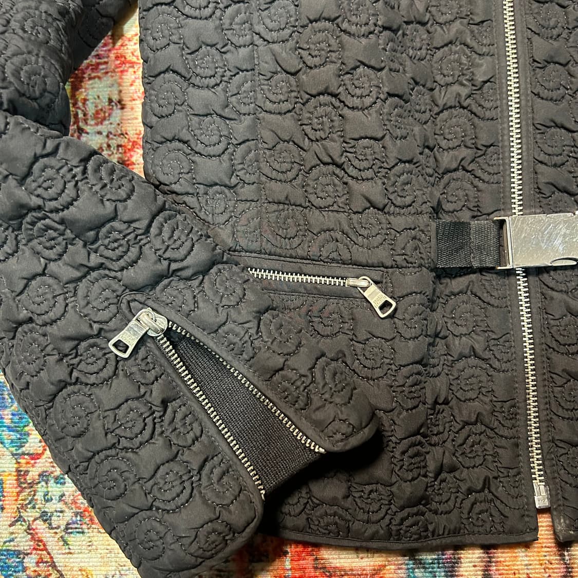 [L] 아르마니 익스체인지 크롭 벨티드 퀄팅 자켓 상품이미지4