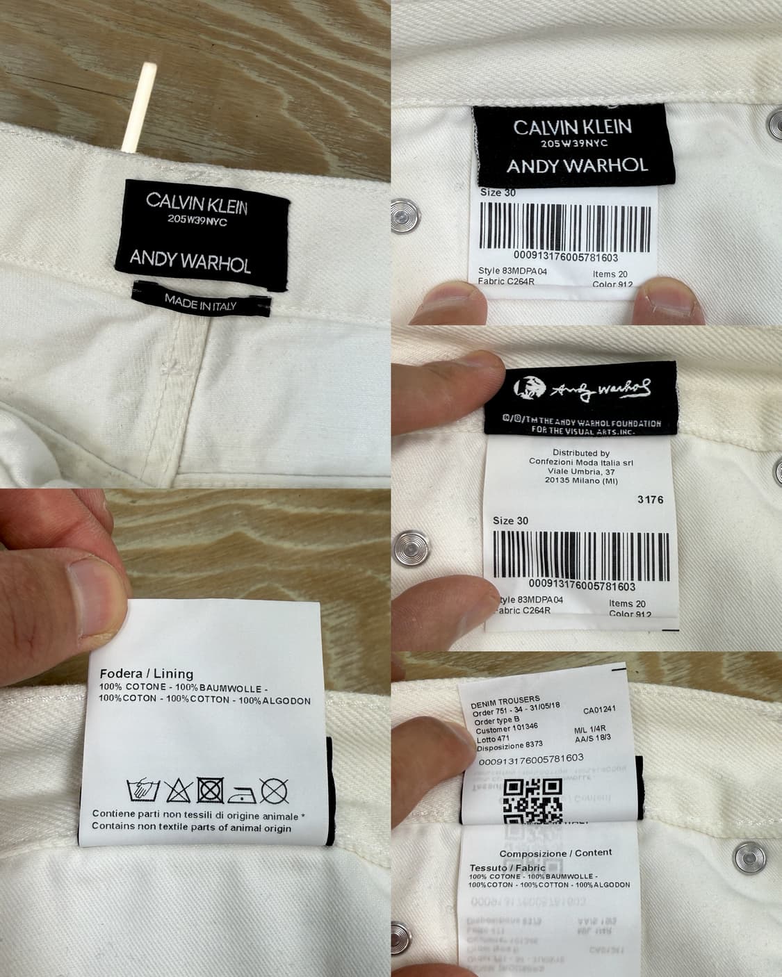 CK 205W39NYC 라프시몬스 앤디워홀 팬츠 상품이미지9