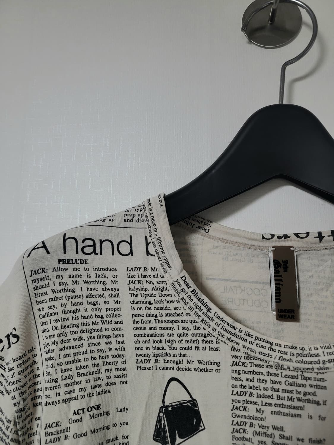 John galliano 뉴스페이퍼 티셔츠 상품이미지3