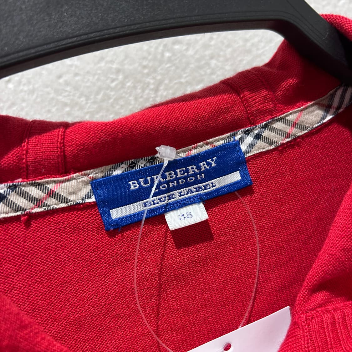Burberry Red Logo Knit Zip-Up Hoodie 상품이미지9