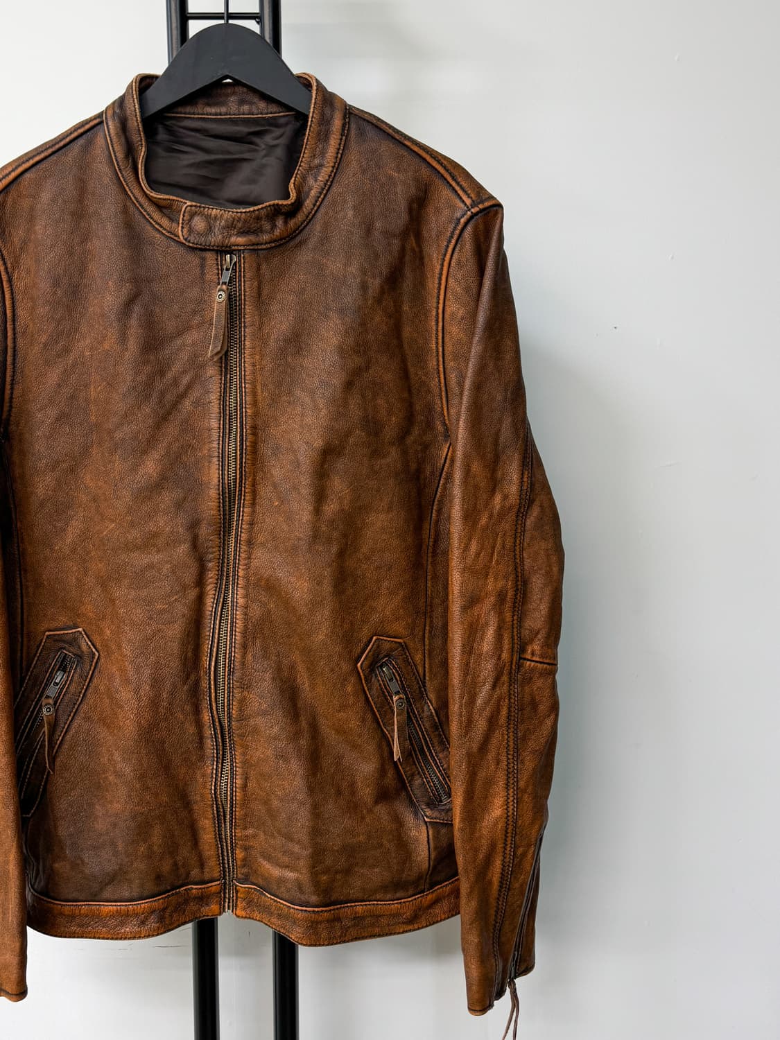 어반 바론 카우 레더 바이커 자켓 상품이미지2