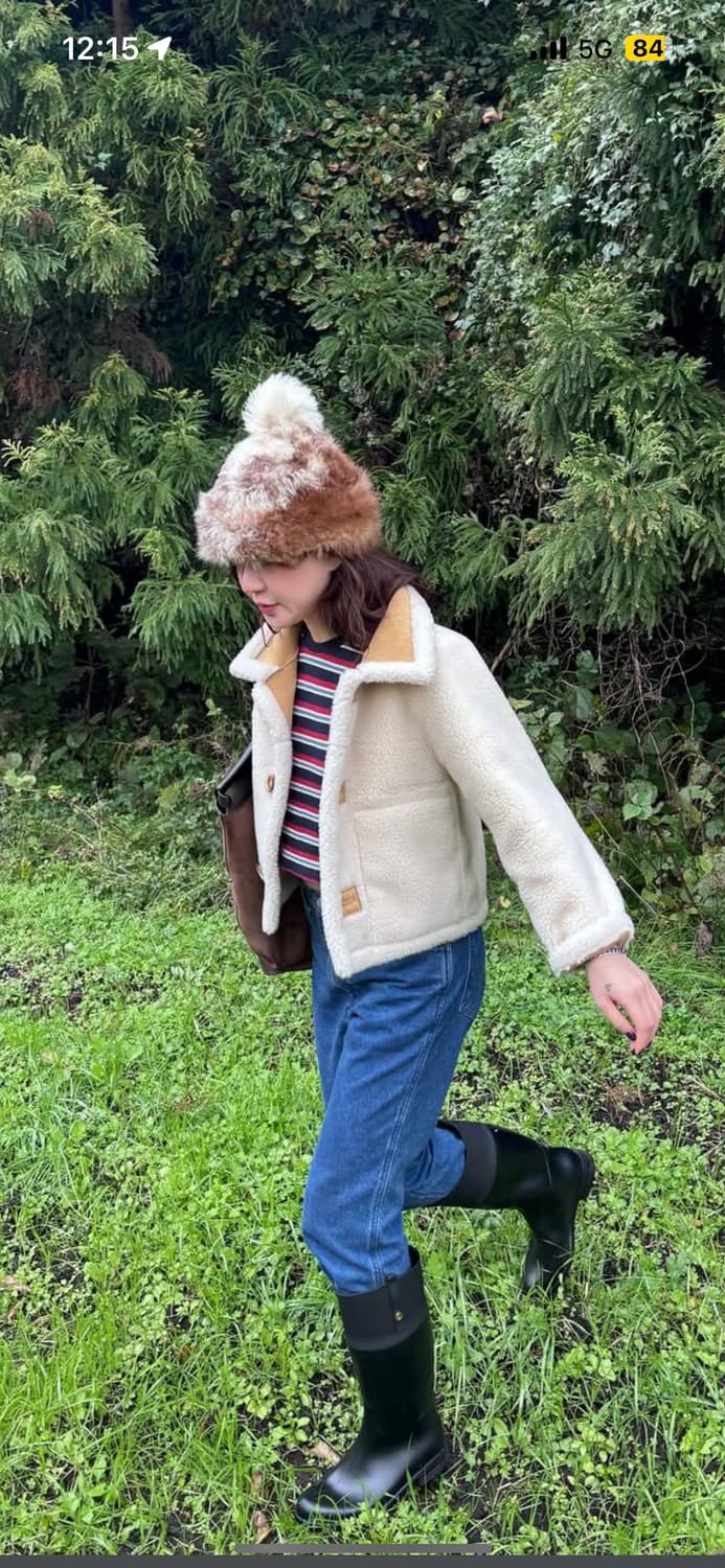 프레클 크롭 리버시블 무스탕 상품이미지2