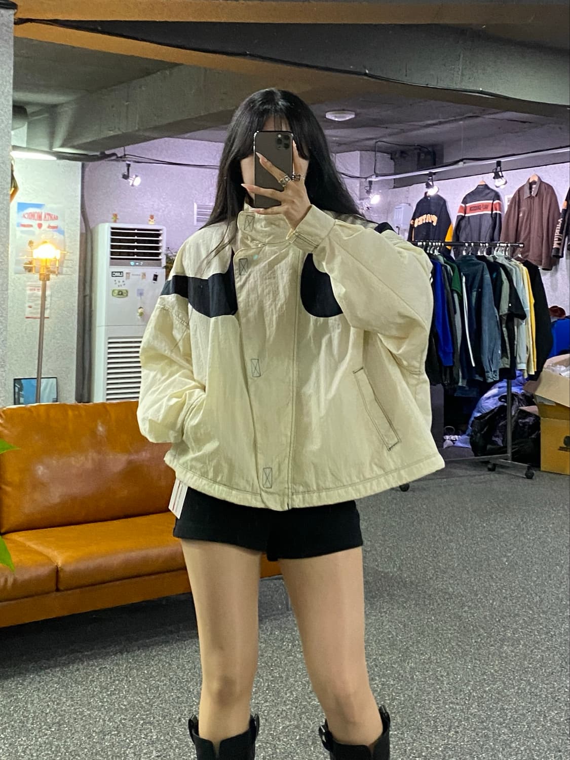 나이키 빅스우시 바람막이 자켓 아이보리 B5225 상품이미지1