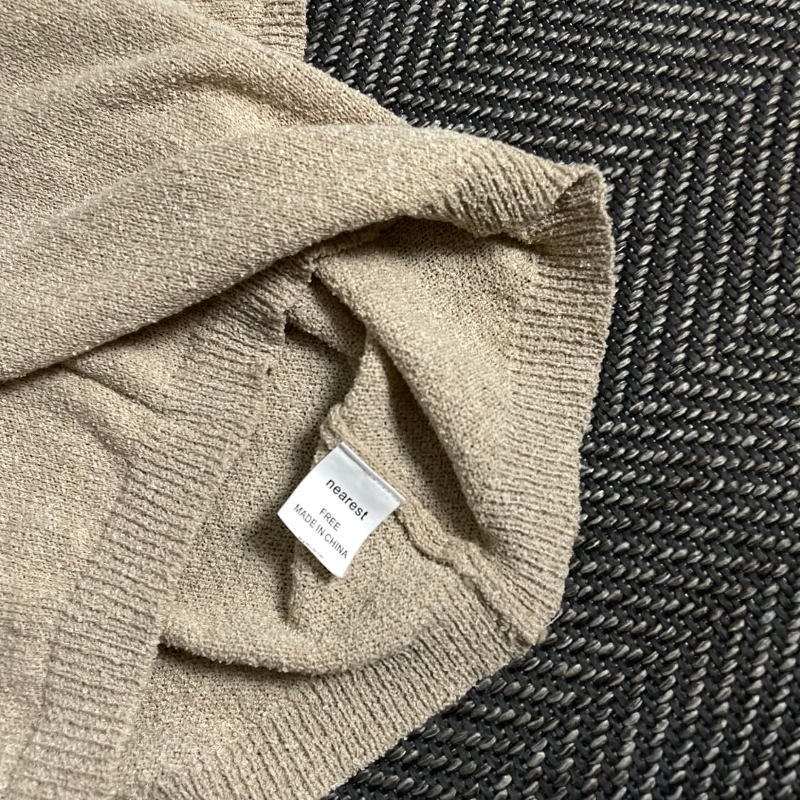 빈티지 우먼스 크롭 부클레 니트 o 2876 상품이미지3