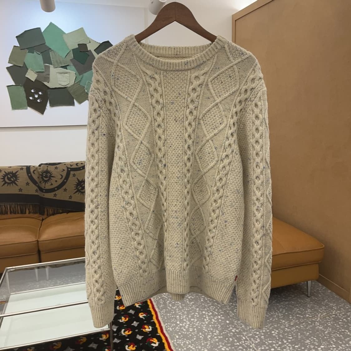 리바이스 폭닥 케이블 꽈배기 울 니트 L C07185 상품이미지3