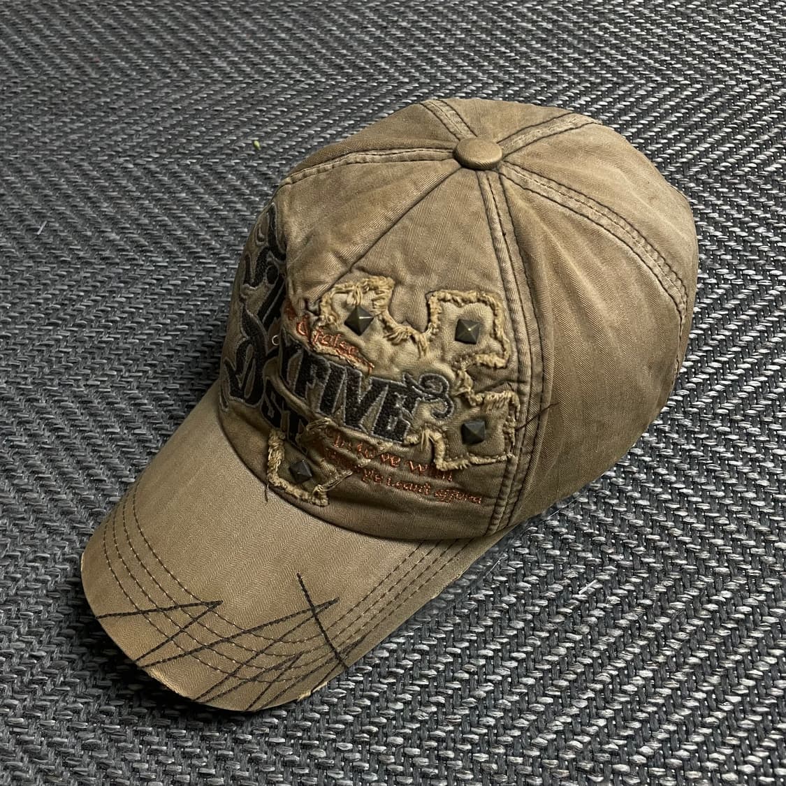 berkeley y2k 패치워크 볼캡 브라운y 5407 상품이미지1