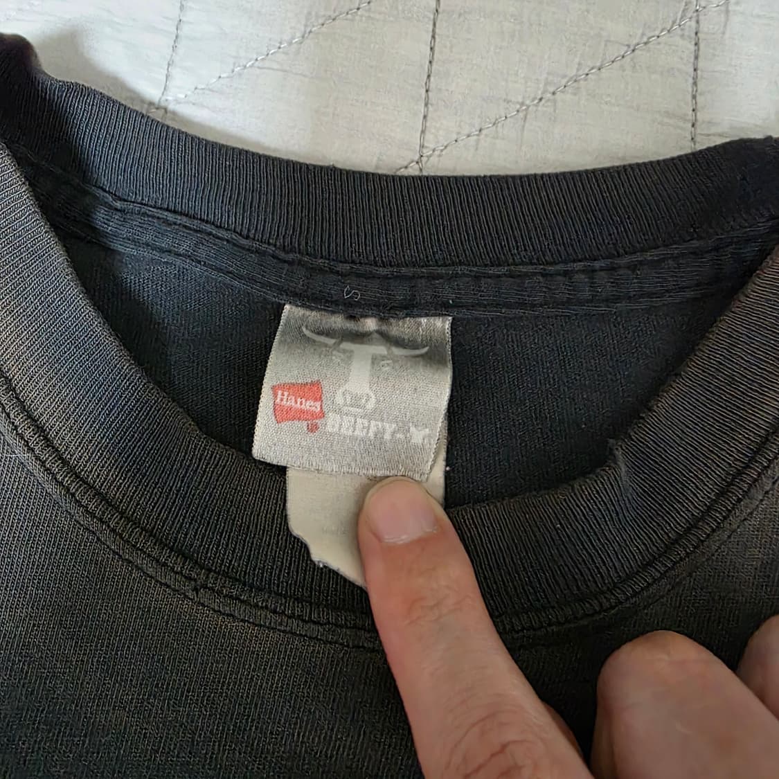 [L] 00-90s DARE 티셔츠 블랙 ver. 헤인즈 비프 트래쉬드 상품이미지7