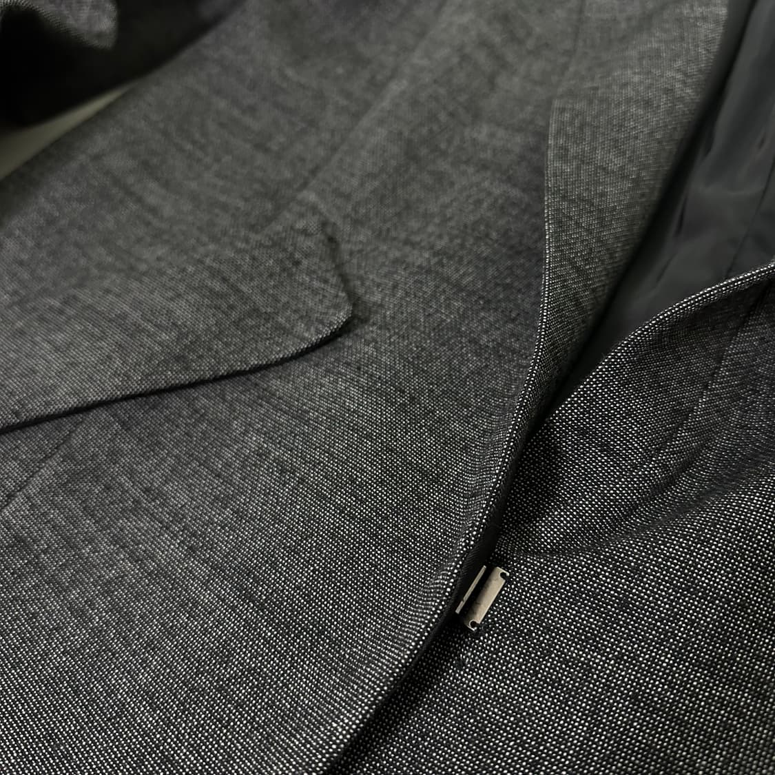 우먼L 유나이티드 베네통 진그레이 카라넥 하프블레이져 상품이미지4