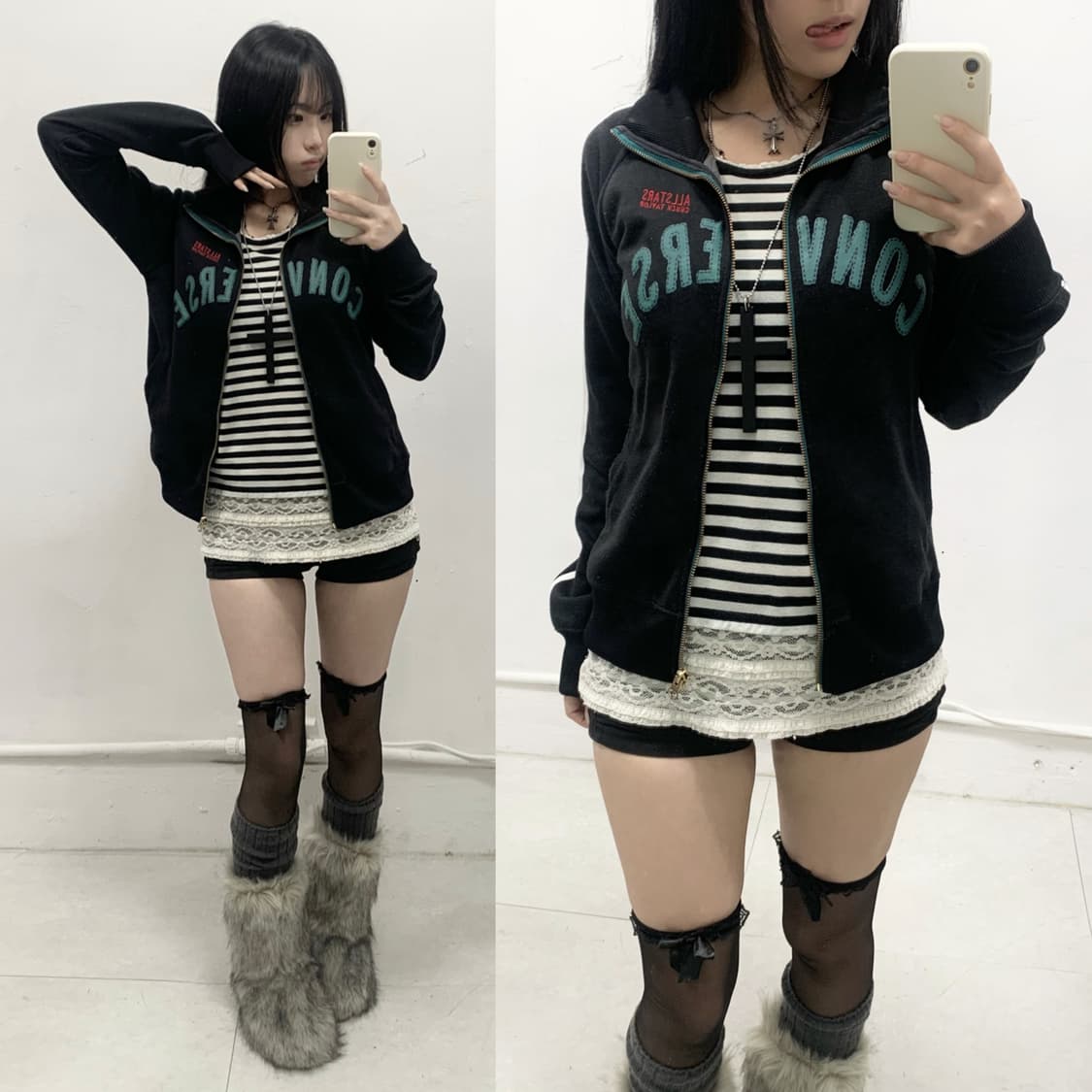 [CONVERSE] 컨버스 올스타 y2k 코튼 집업 상품이미지1