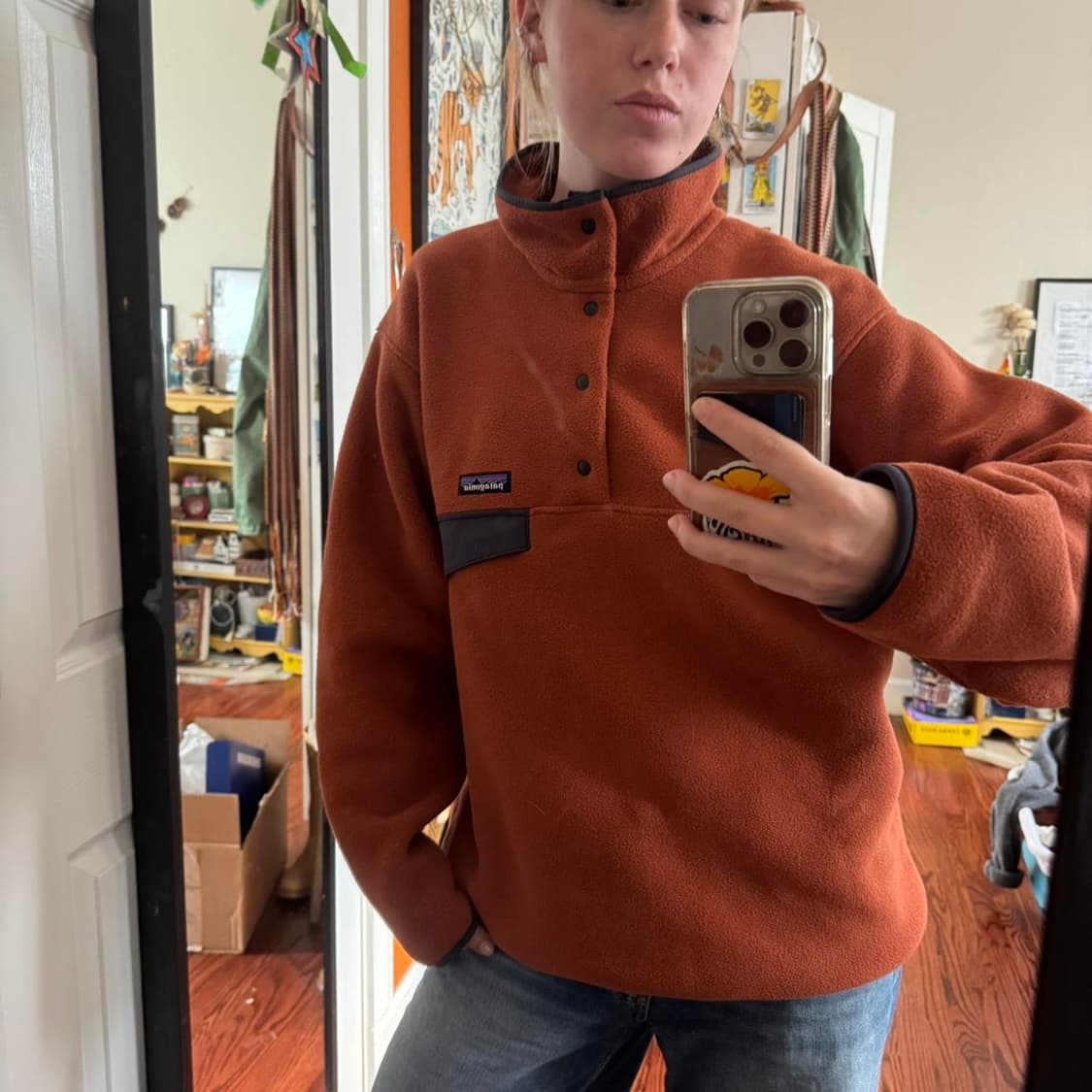 파타고니아 신칠라 스냅-T 버니쉬드 레드 상품이미지2