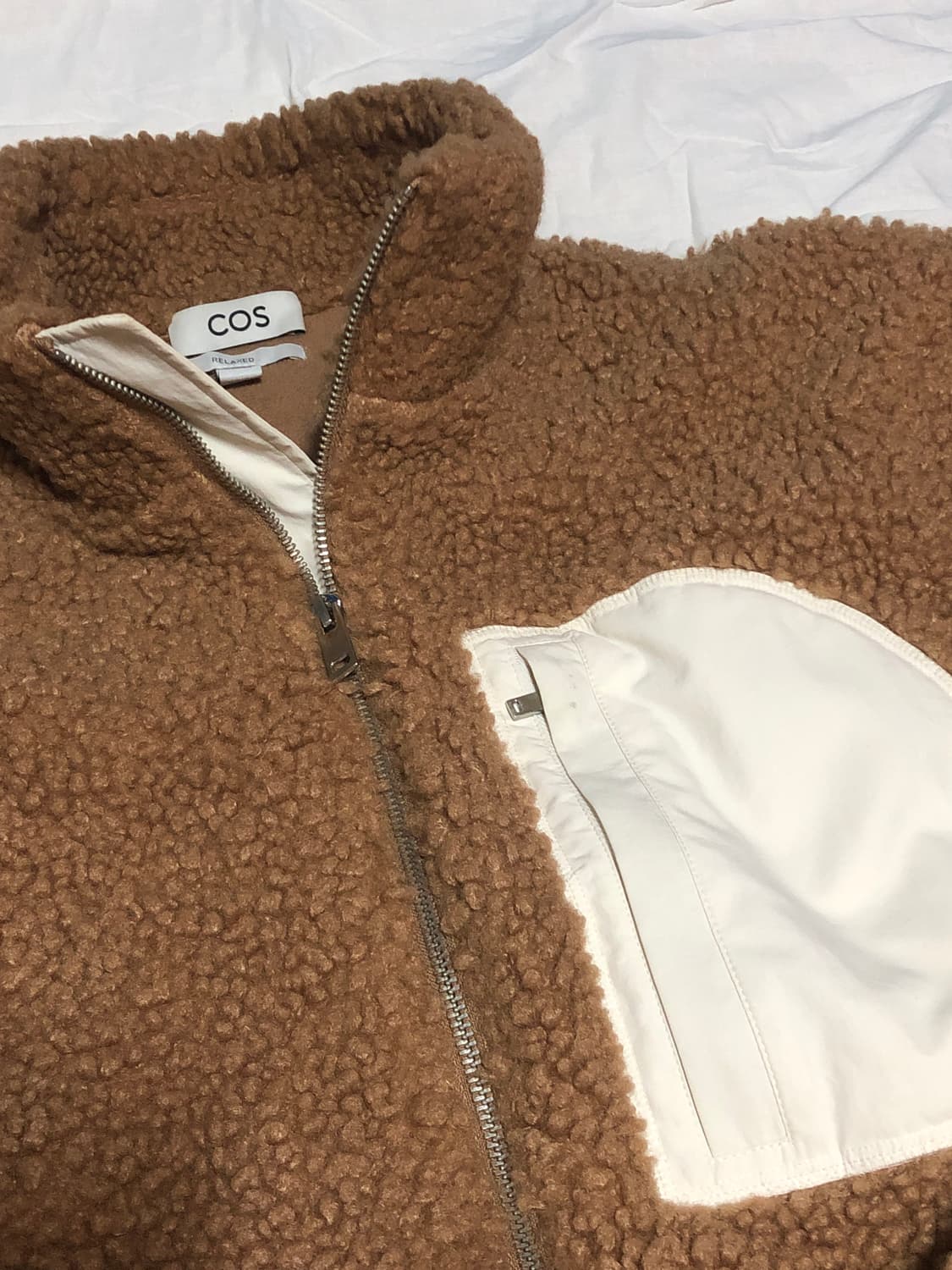 COS 테디 집업자켓 베이지 XL 상품이미지6