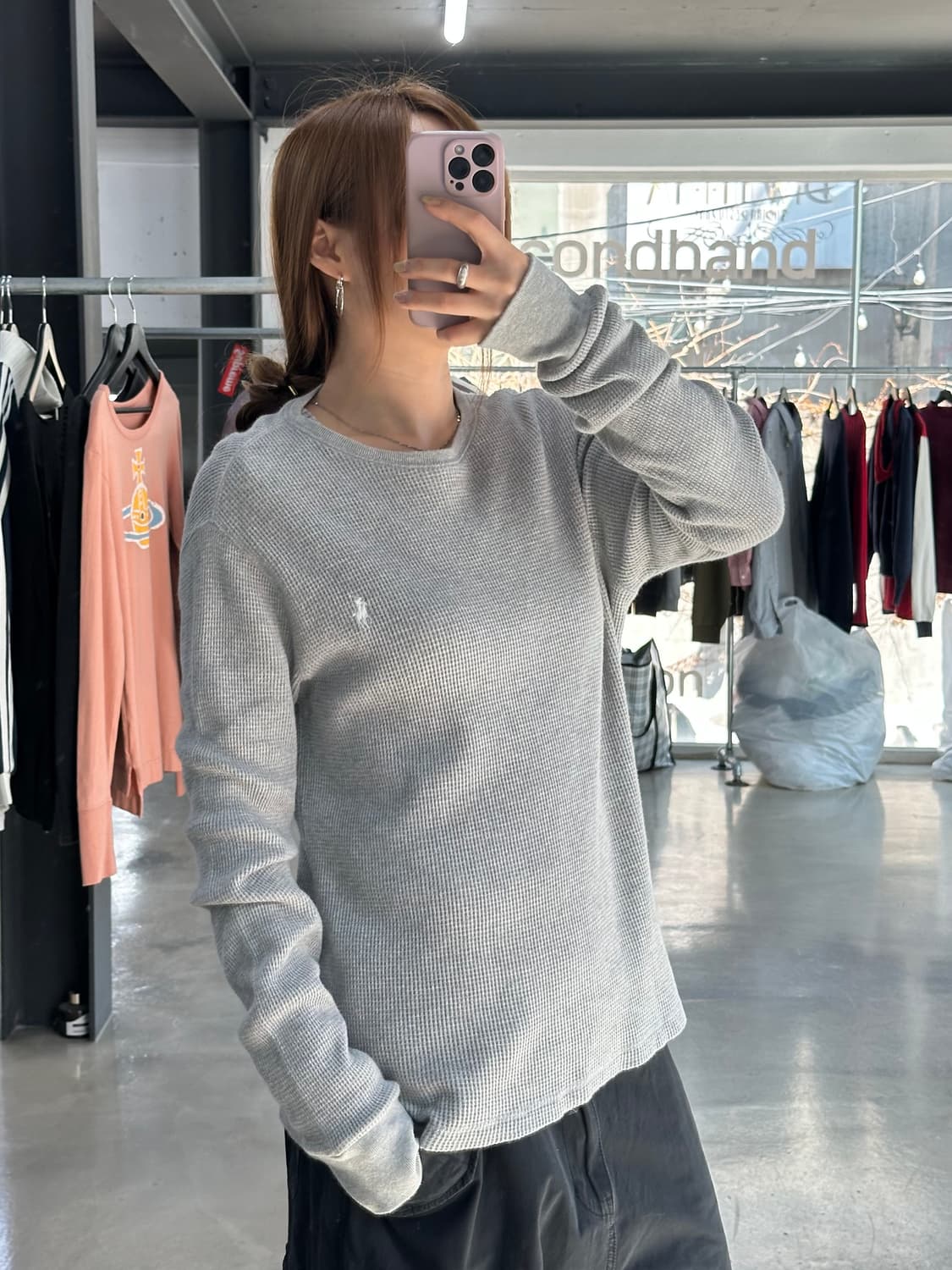 폴로랄프로렌 포니 와플 롱슬리브 긴팔티 상품이미지1