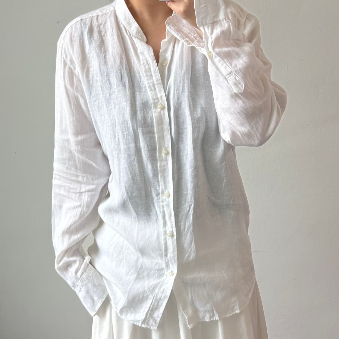 [L] 마시모두띠 화이트 린넨 셔츠 상품이미지2