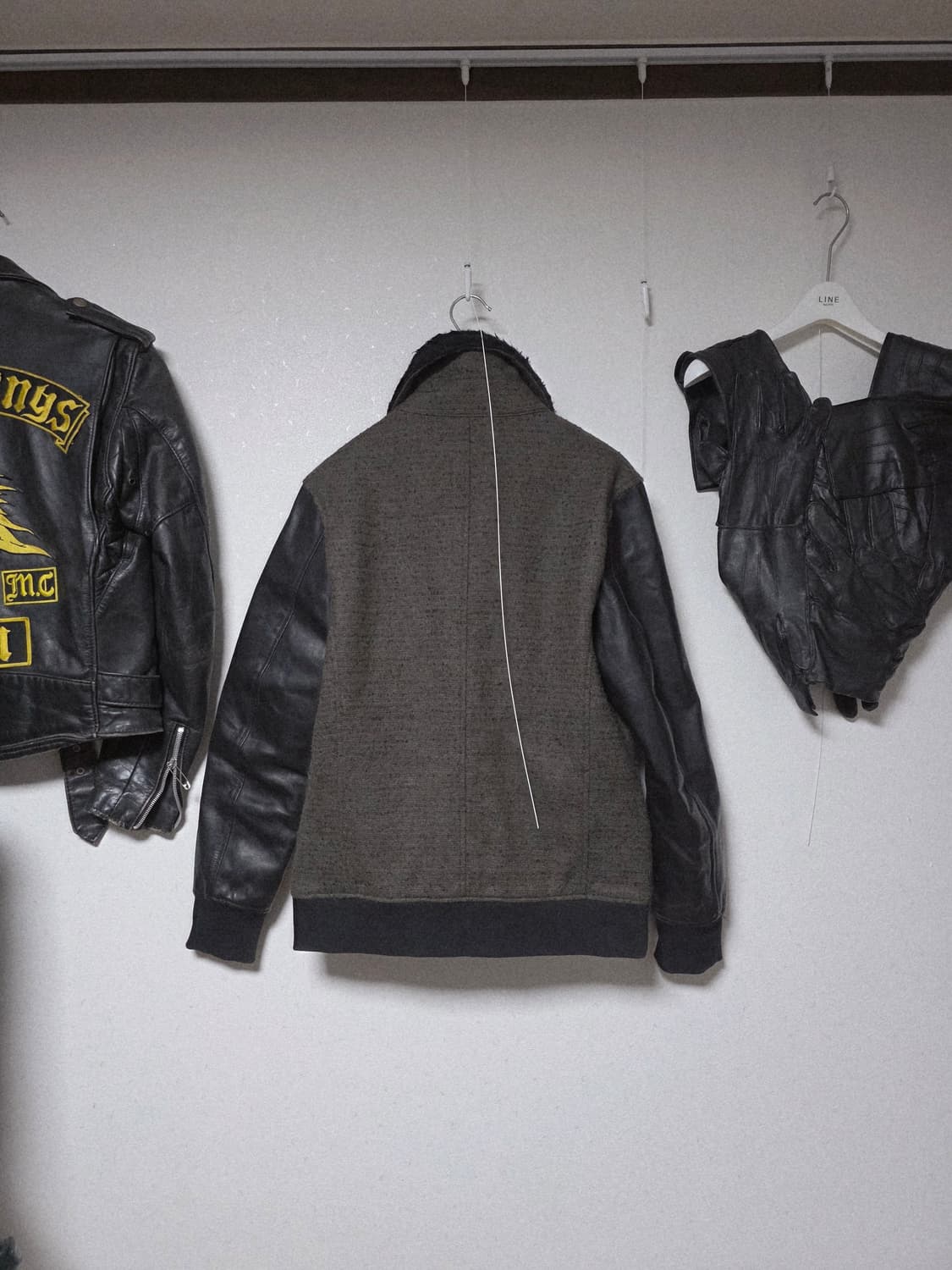 Dhyana kip leather mix jacket 상품이미지2