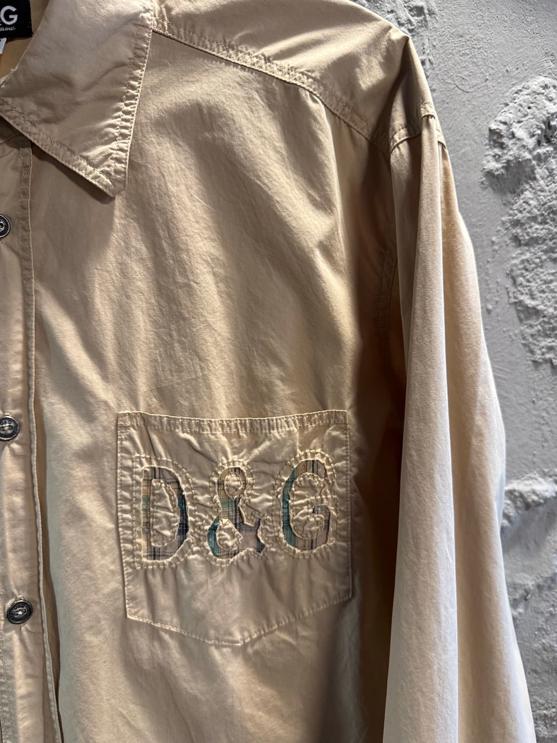 돌체앤가바나 D&G 포켓 로고 셔츠 베이지 38(52) 상품이미지3