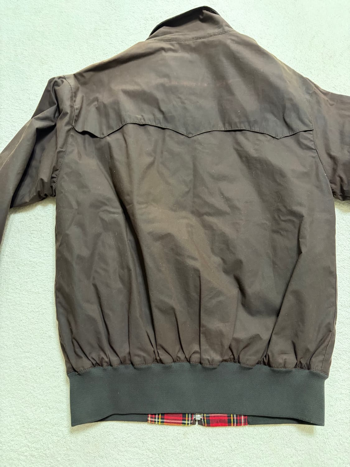 [S] 프레드페리 왁스드 코튼 해링턴 자켓 메이드인 잉글랜드 (브라운) 상품이미지5