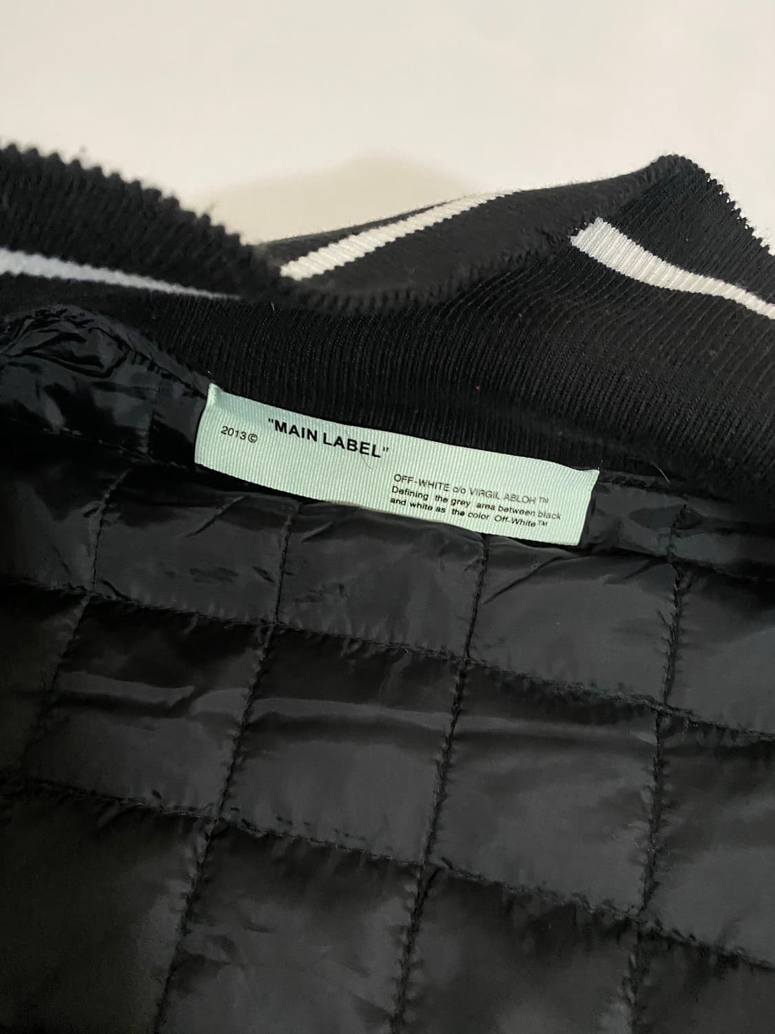 오프화이트 로고 패치 바시티 자켓 상품이미지6