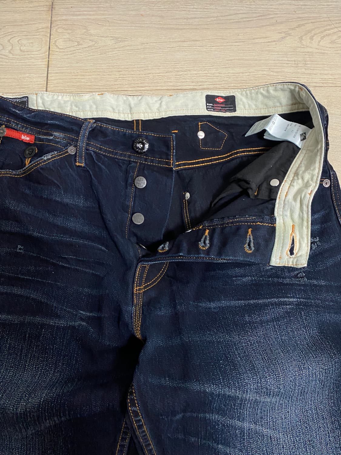 (32)Lee Cooper 빈티지 워싱 신치백 셀비지 데님 팬츠 상품이미지3