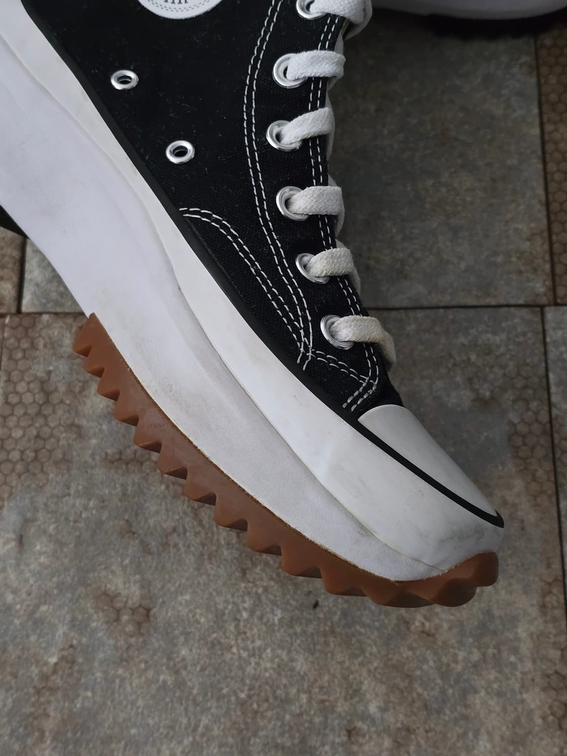 (240)컨버스 런스타 하이크 하이 검흰 상품이미지5