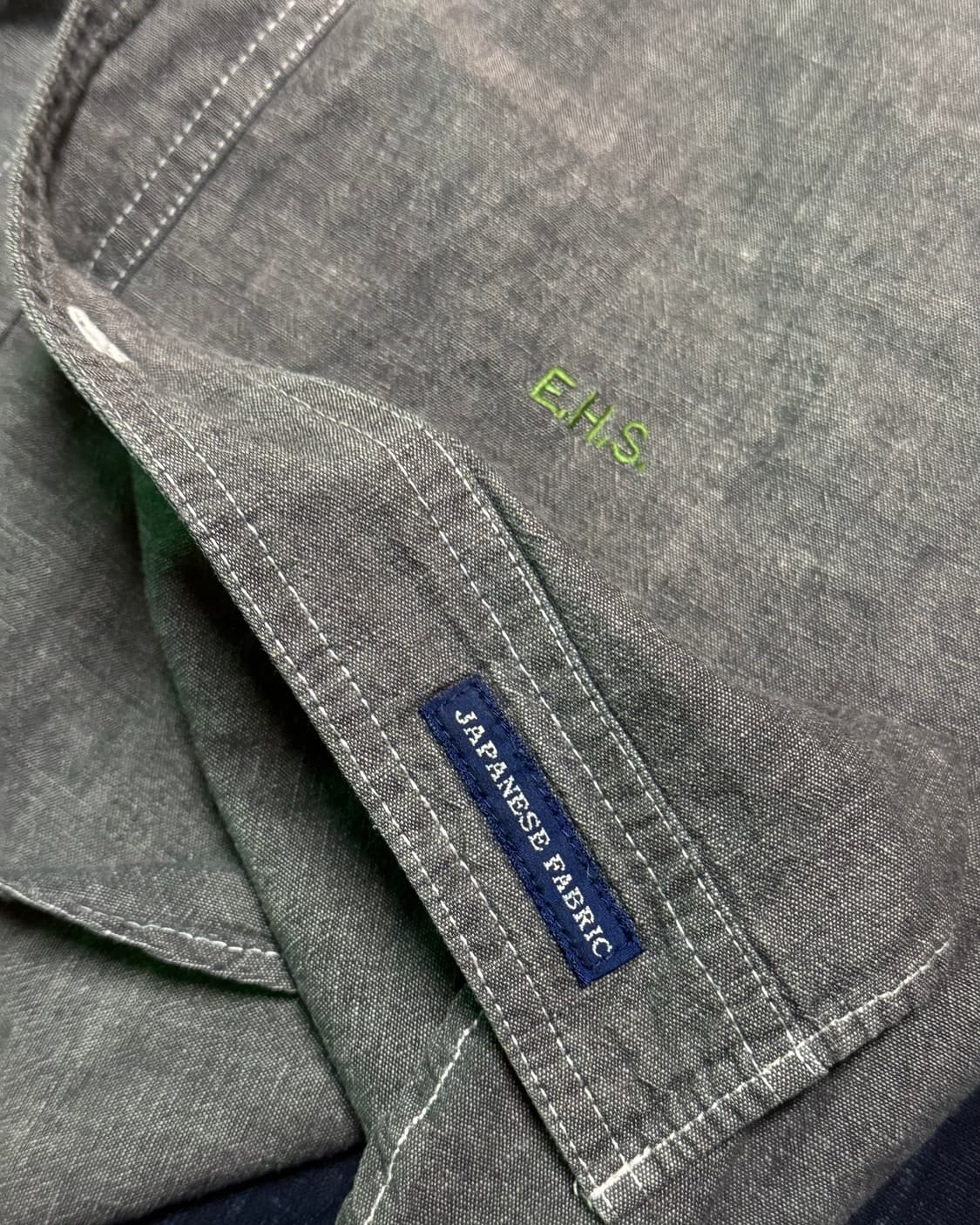 이스트하버서플러스 코튼 블랜드 투 포켓 샴브레이 셔츠 L 상품이미지4