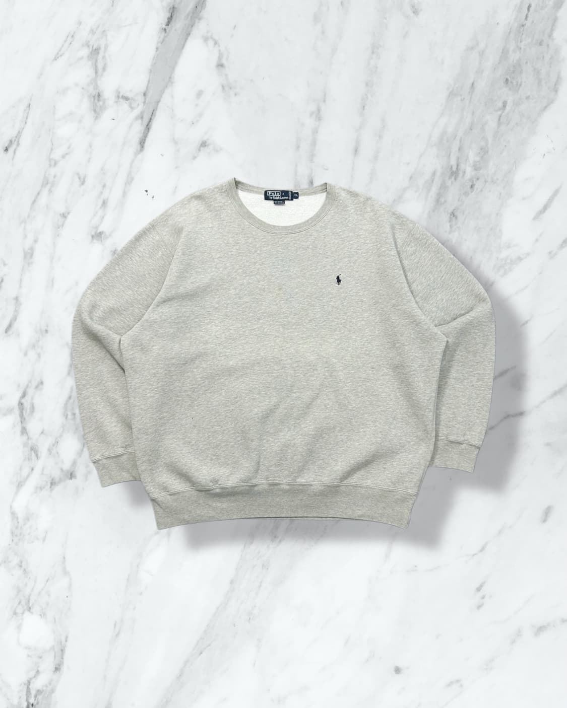 폴로 랄프로렌 멜란지 그레이 기모 맨투맨  상품이미지1